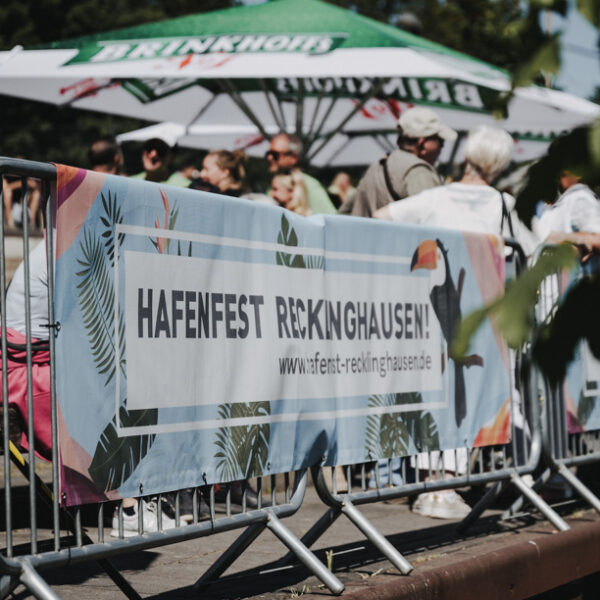 Werbebanner vor Ort | Hafenfest Recklinghausen 14. + 15. Juni 2025